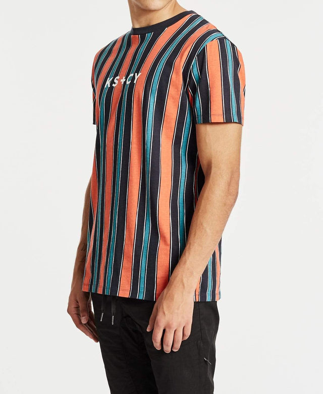 Kiss Chacey Shallow Relaxed Fit T-Shirt Multi Coloured Stripe