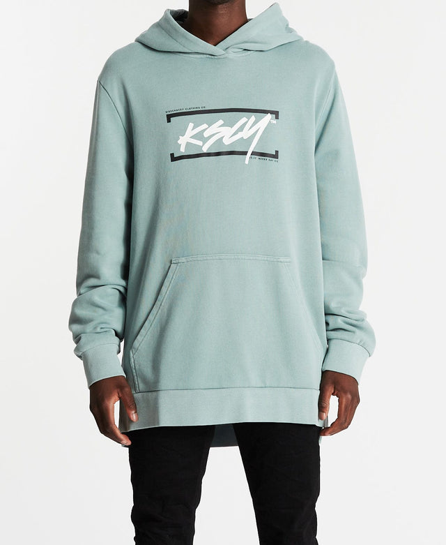Kiss Chacey Shallow Step Hem Hoodie Pigment Lead