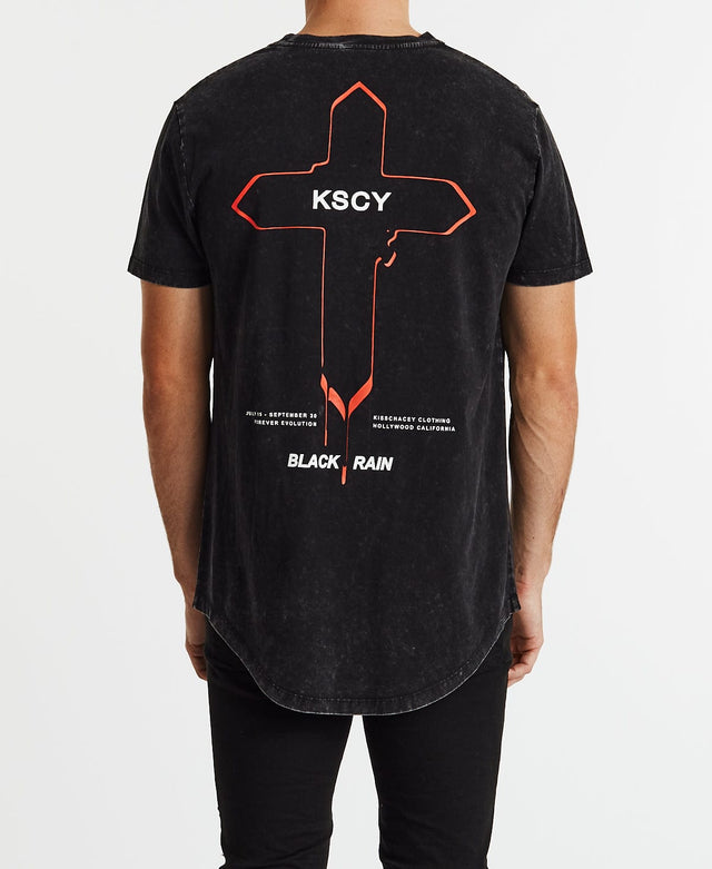 Kiss Chacey Shield Dual Curved T-Shirt Acid Black