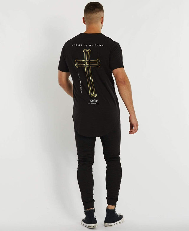 Kiss Chacey Sinner Dual Curved T-Shirt Jet Black