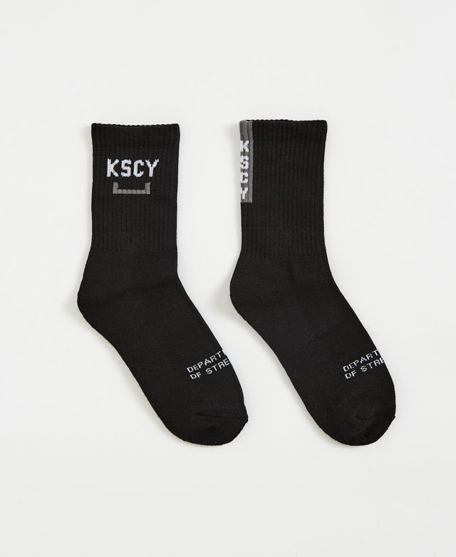 Kiss Chacey Strength 2 Pack Mid Sock Black