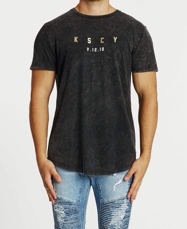 Kiss Chacey Substantial Dual Curved T-Shirt Acid Black