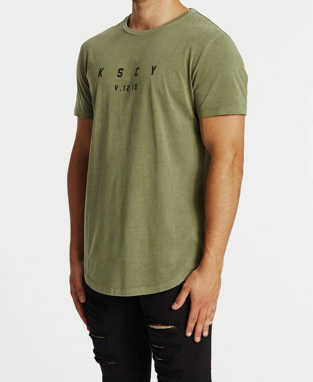 Kiss Chacey Substantial Dual Curved T-Shirt Pigment Khaki