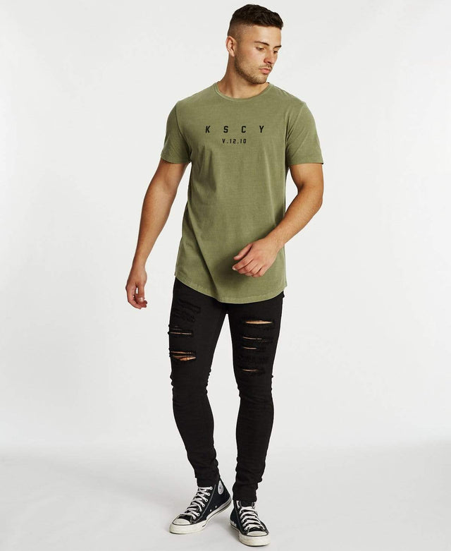 Kiss Chacey Substantial Dual Curved T-Shirt Pigment Khaki