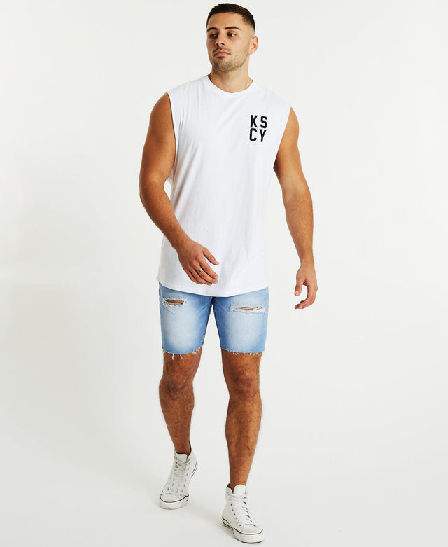 Kiss Chacey The Grove Dual Curved Muscle Tee White