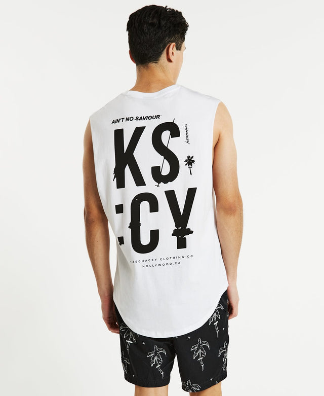 Kiss Chacey Tremble Dual Curved Muscle Tee White