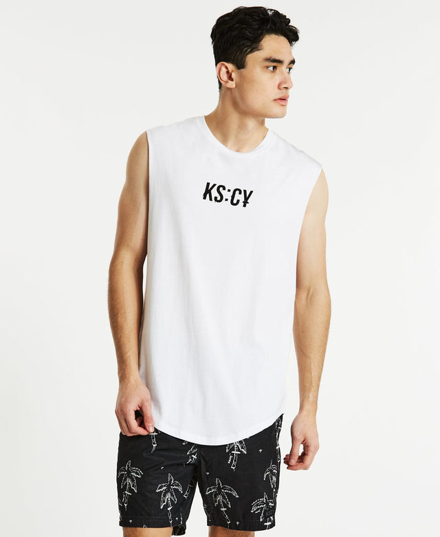 Kiss Chacey Tremble Dual Curved Muscle Tee White
