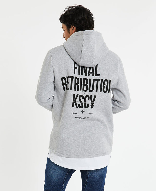 Kiss Chacey Vallemar Layered Hooded Sweater - Grey Marle GREY