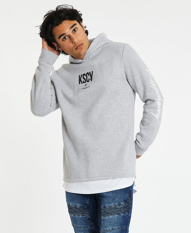 Kiss Chacey Vallemar Layered Hooded Sweater - Grey Marle GREY