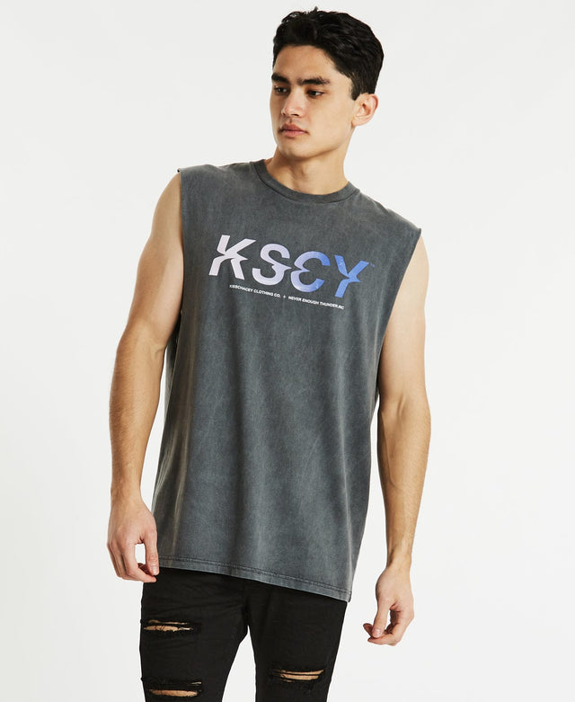 Kiss Chacey Veil Relaxed Muscle Tee Pigment Asphalt