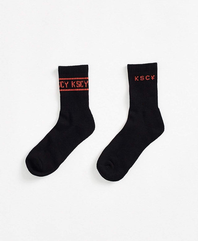 Kiss Chacey Velocity 2 Pack Mid Sock Black