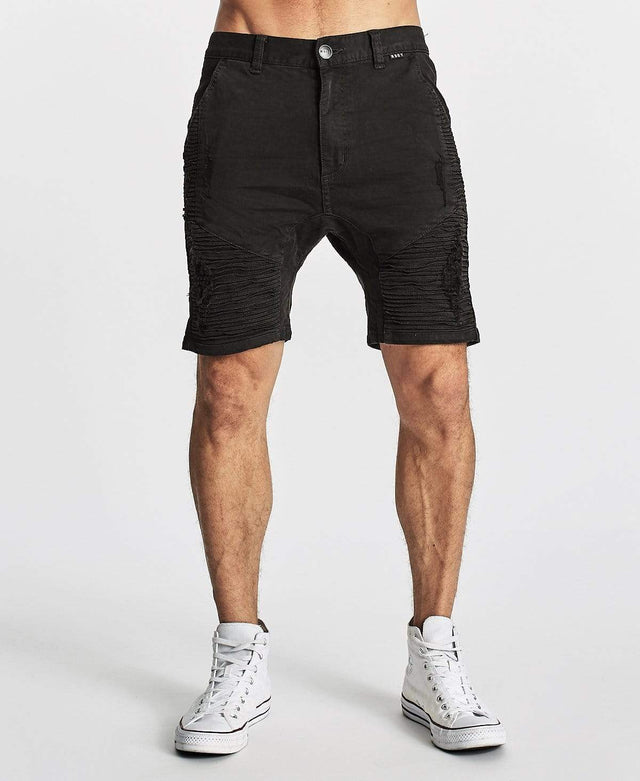 Kiss Chacey Zeppelin Shorts Destroyed Solid Black