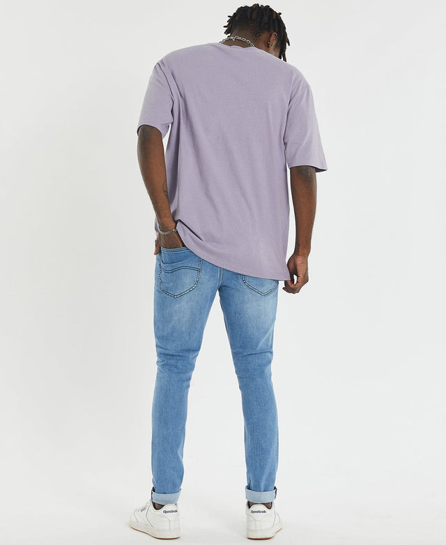 Lee Jeans Puff Baggy T-Shirt Grape Drink Purple