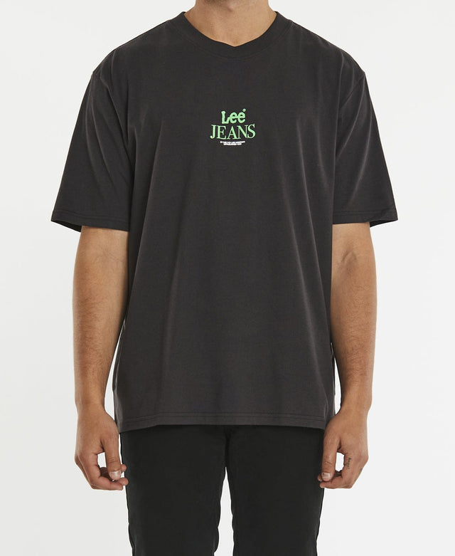 Lee Jeans Puff Baggy T-Shirt Worn Black