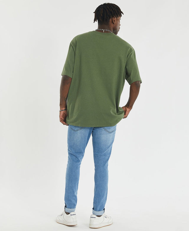 Lee Jeans Stacked Baggy T-Shirt Pine Forest Green