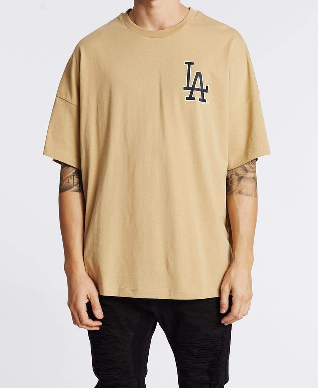 Majestic Badore Oversized T-Shirt Dodgers Khaki