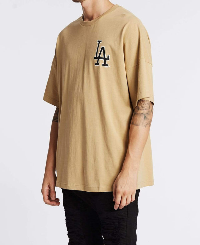 Majestic Badore Oversized T-Shirt Dodgers Khaki