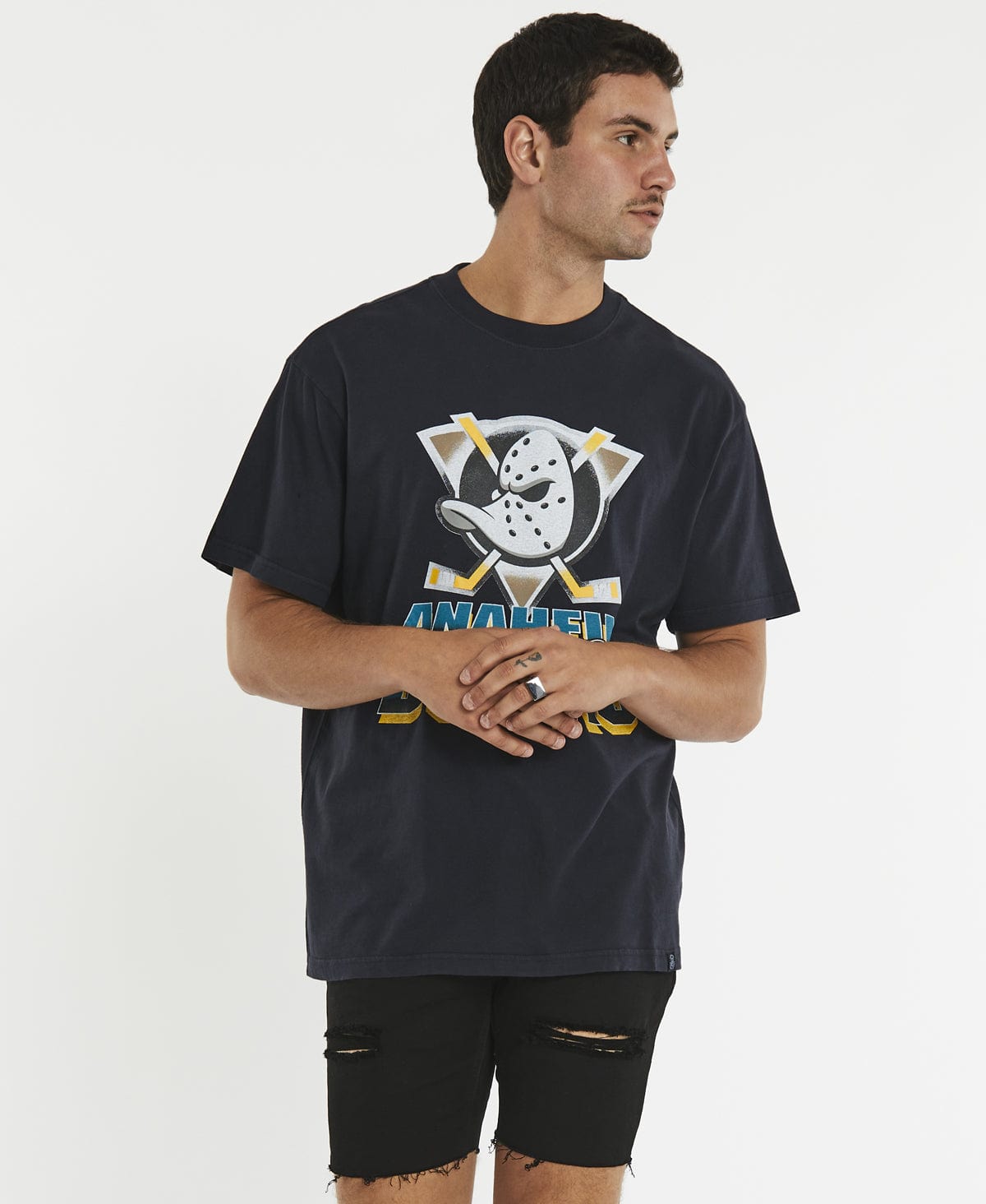 Los Angeles Rams Helmet Arch Muscle Tee Snow Wash Black – Neverland Store