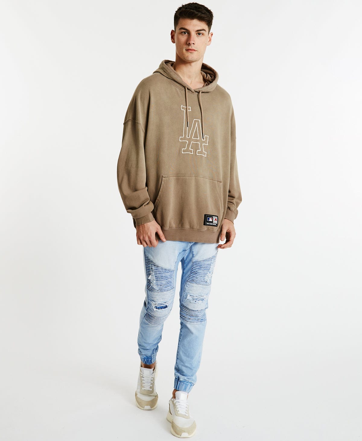 Grey dodgers shop hoodie