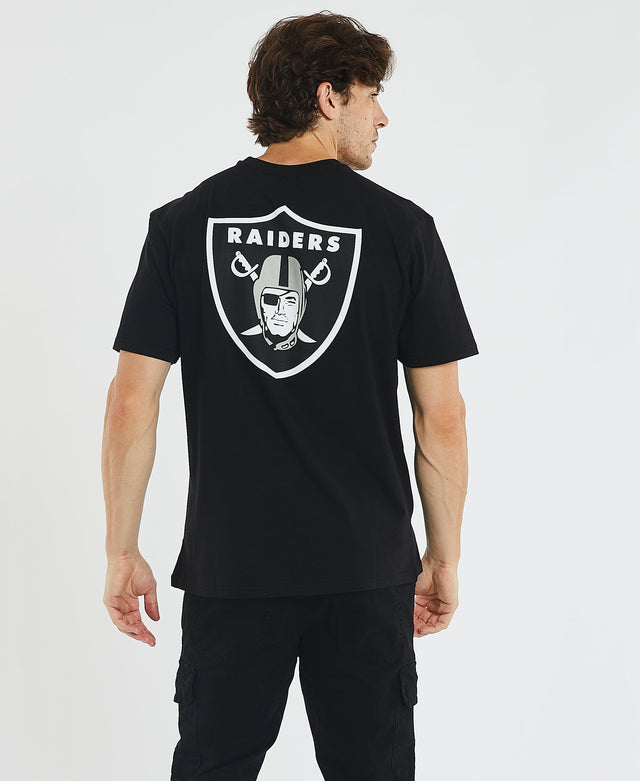 Majestic Summer Jeaner Raiders T-Shirt Faded Black