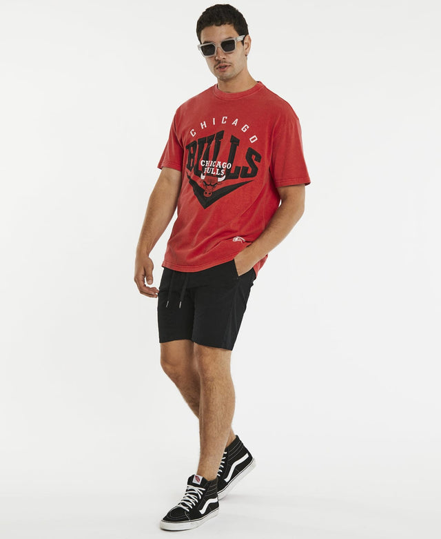 Mitchell & Ness Beveled Bulls T-Shirt Faded Red