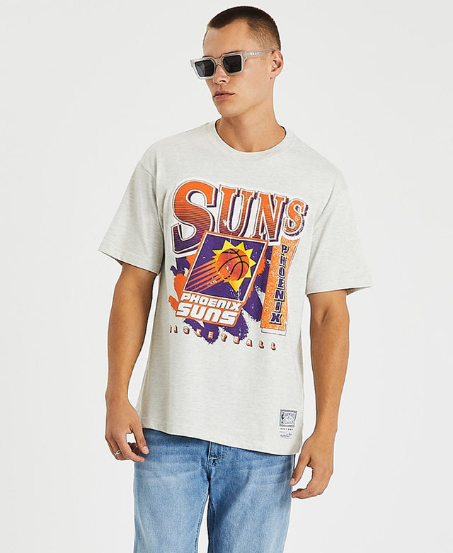 Mitchell & Ness Brush Off Phoenix Suns T-Shirt White Marle