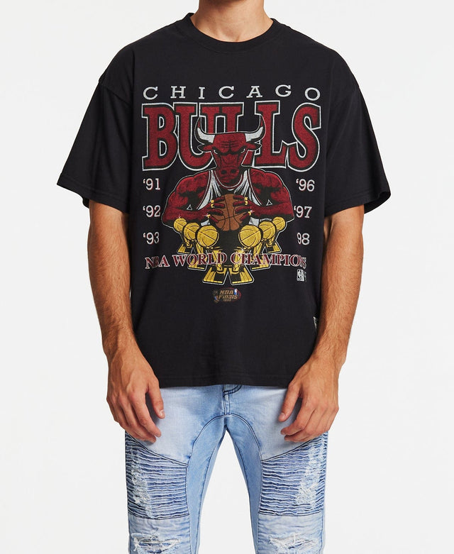 Mitchell & Ness Chicago Bulls Last Dance Champ T-Shirt Faded Black