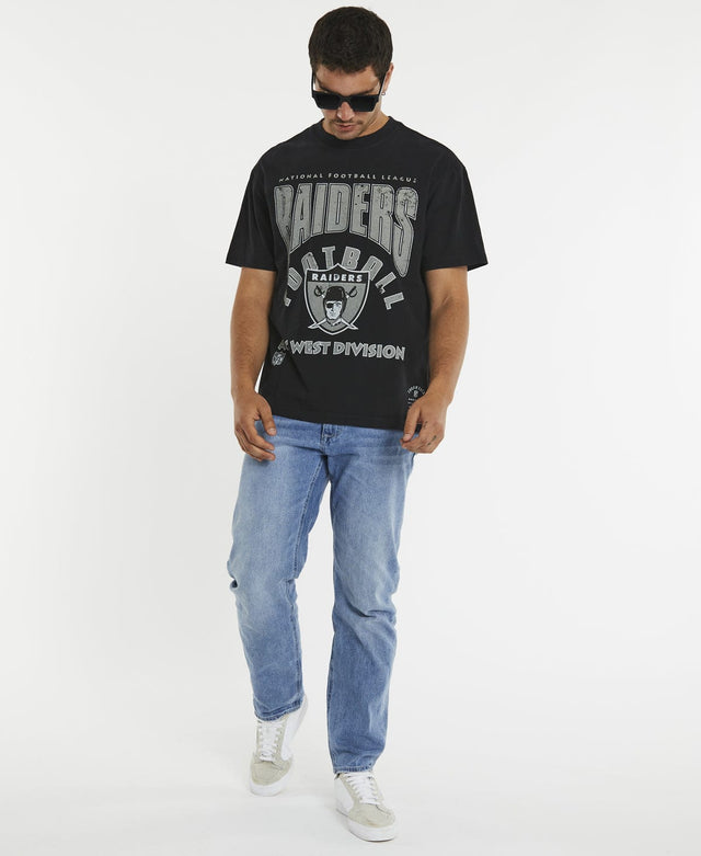 Mitchell & Ness Division Arch Raiders T-Shirt Faded Black