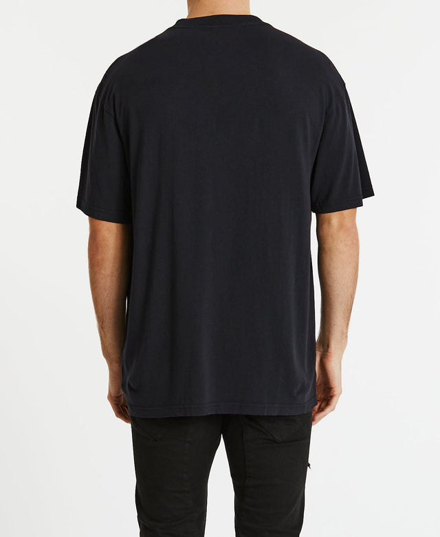 Mitchell & Ness Incline Stack T-Shirt Bulls Faded Black