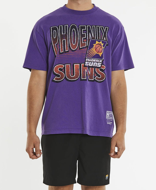 Mitchell & Ness Incline Stake Suns T-Shirt Faded Purple