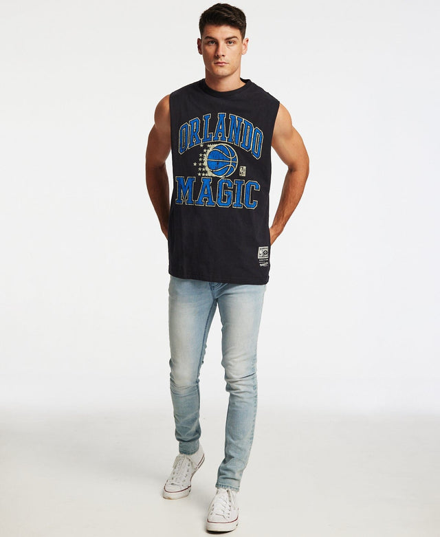 Mitchell & Ness Orlando Magic Vintage HWC Ivy Arch Muscle Tee Faded Black