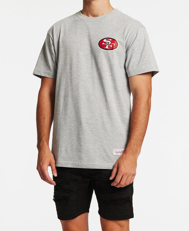 Mitchell & Ness San Francisco 49ers Retro Repeat T-Shirt Grey Marle