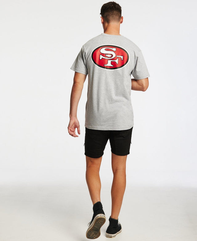 Mitchell & Ness San Francisco 49ers Retro Repeat T-Shirt Grey Marle