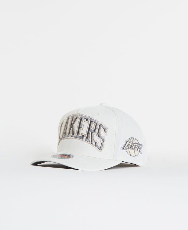 Mitchell & Ness Team Wordmark CL Lakers Unbleached White