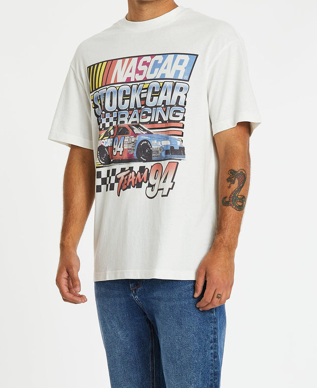 Nascar Stock Car Racing T-Shirt Vintage White
