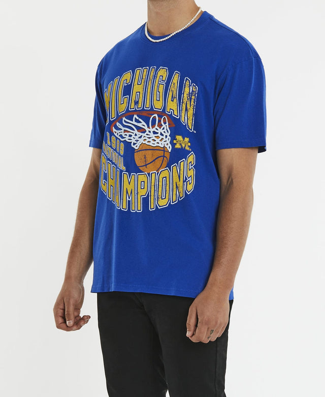 Ncaa 80s Champion Michigan T-Shirt Royal Blue