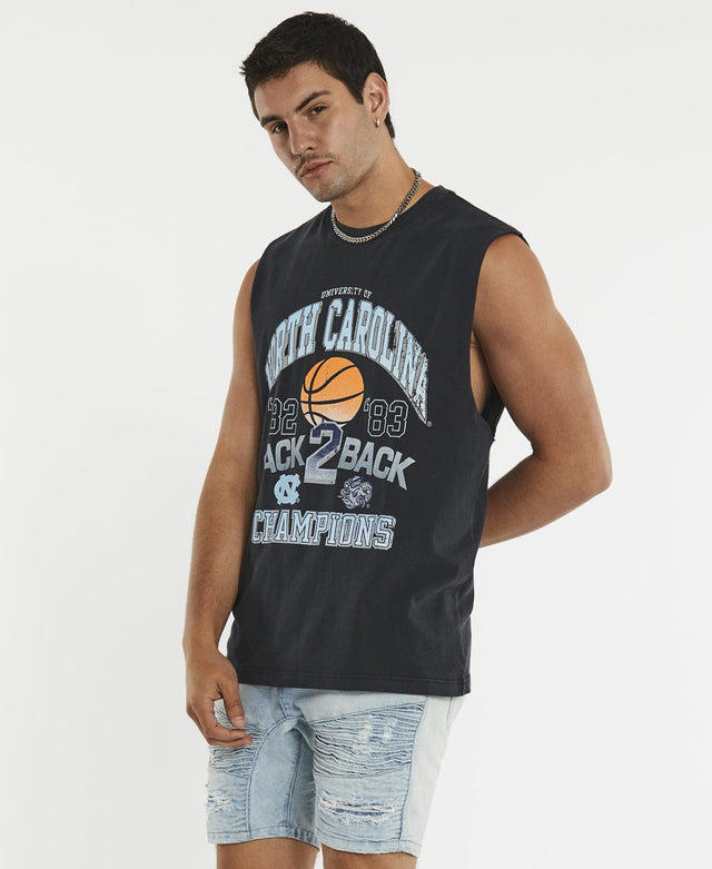 Ncaa 80s Champion UNC Muscle Tee Washed Black