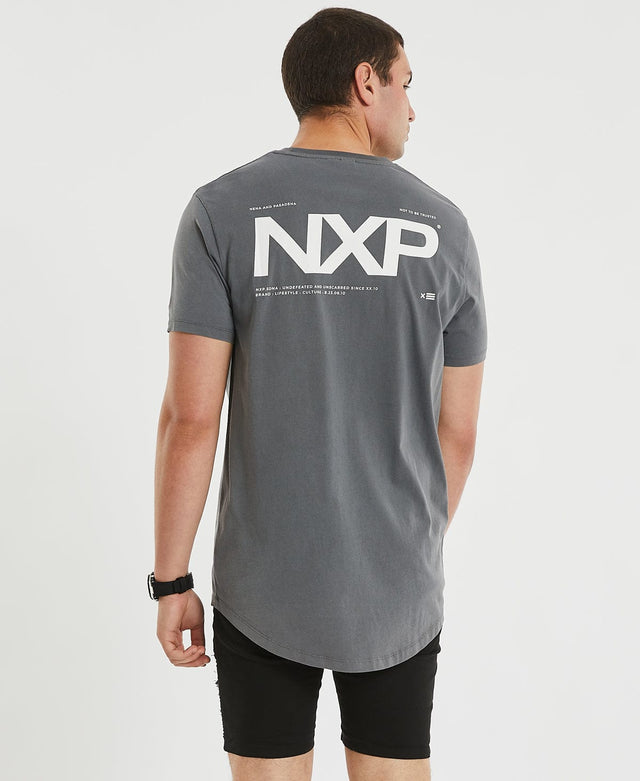 Nena & Pasadena Atari Cape Back T-Shirt Pigment Asphalt Grey
