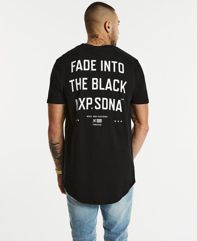 Nena & Pasadena Attention Cape Back T-Shirt Jet Black