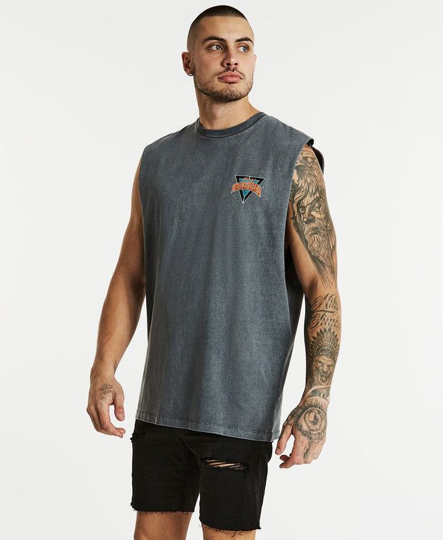 Nena & Pasadena Aware Relaxed Muscle Tee Pigment Charcoal