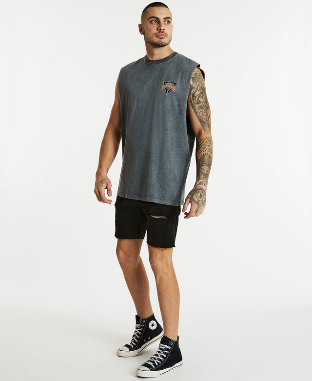 Nena & Pasadena Aware Relaxed Muscle Tee Pigment Charcoal