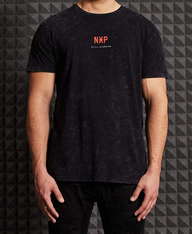 Nena & Pasadena Bad Company Cape Back T-Shirt All Black