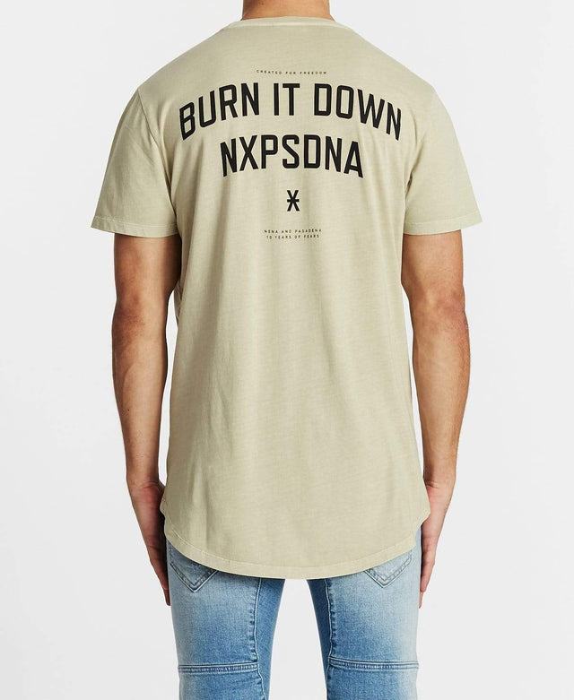 Nena & Pasadena Burn It Down Cape Back T-Shirt Pigment Sand