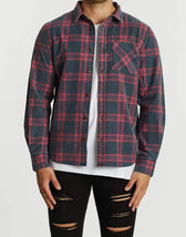 Charge Casual Long Sleeve Shirt Navy/Red Check