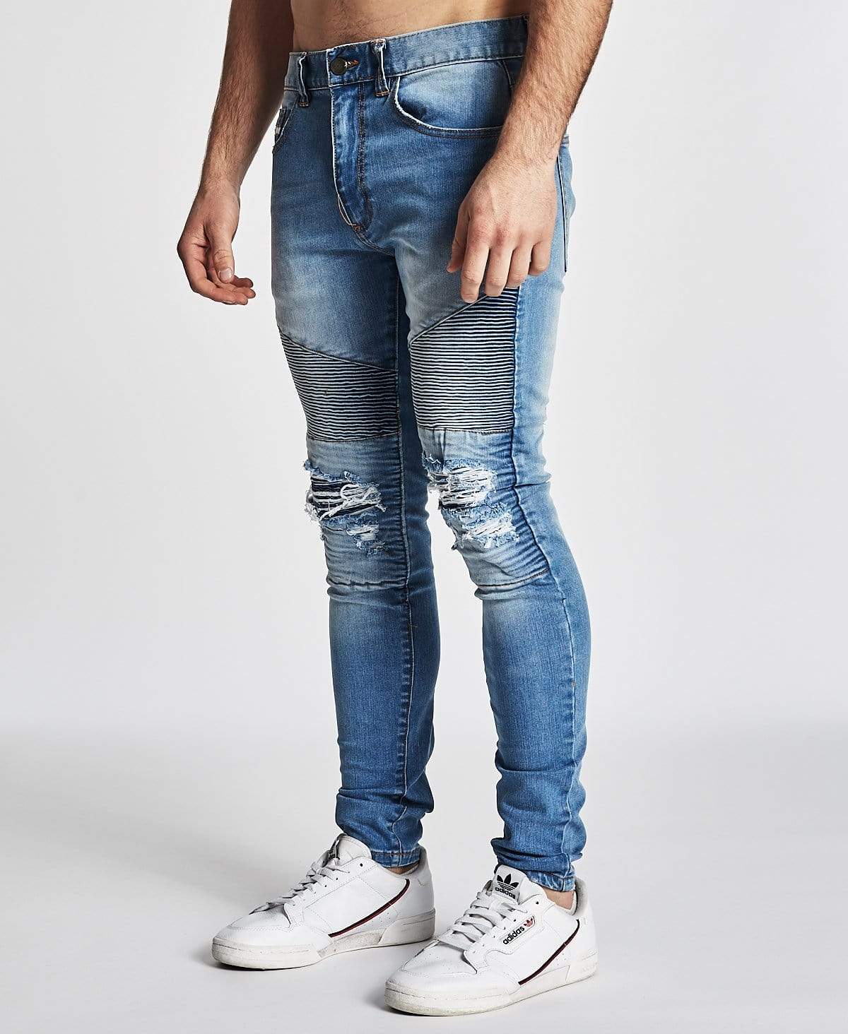 Combination skinny 2025 biker jeans