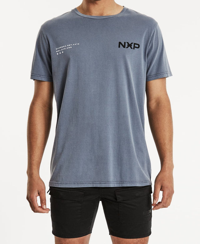 Nena & Pasadena Dealer Scoop Back T-Shirt Pigment Folkstone Grey