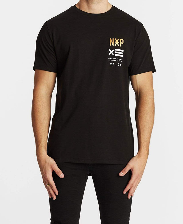 Nena & Pasadena Defence Cape Back T-Shirt Jet Black