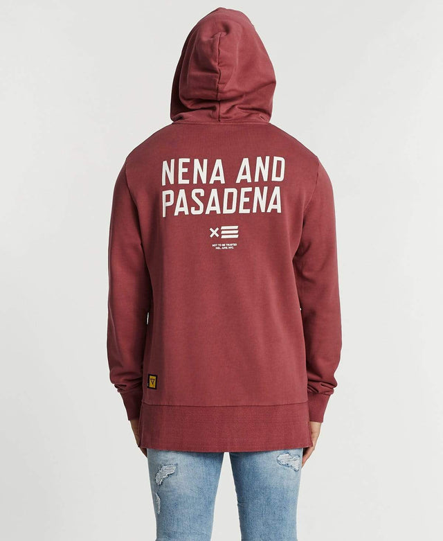 Nena & Pasadena Desire Step Hem Hoodie Pigment Rose