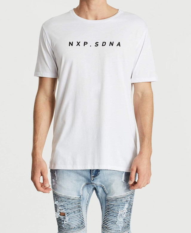Nena & Pasadena Dominance Step Hem T-Shirt White