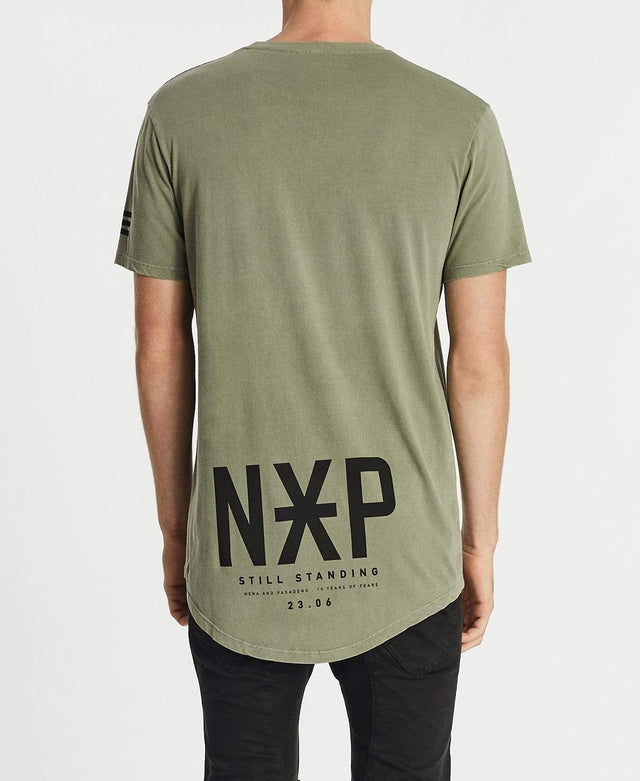 Nena & Pasadena Endurance Cape Back T-Shirt Pigment Khaki